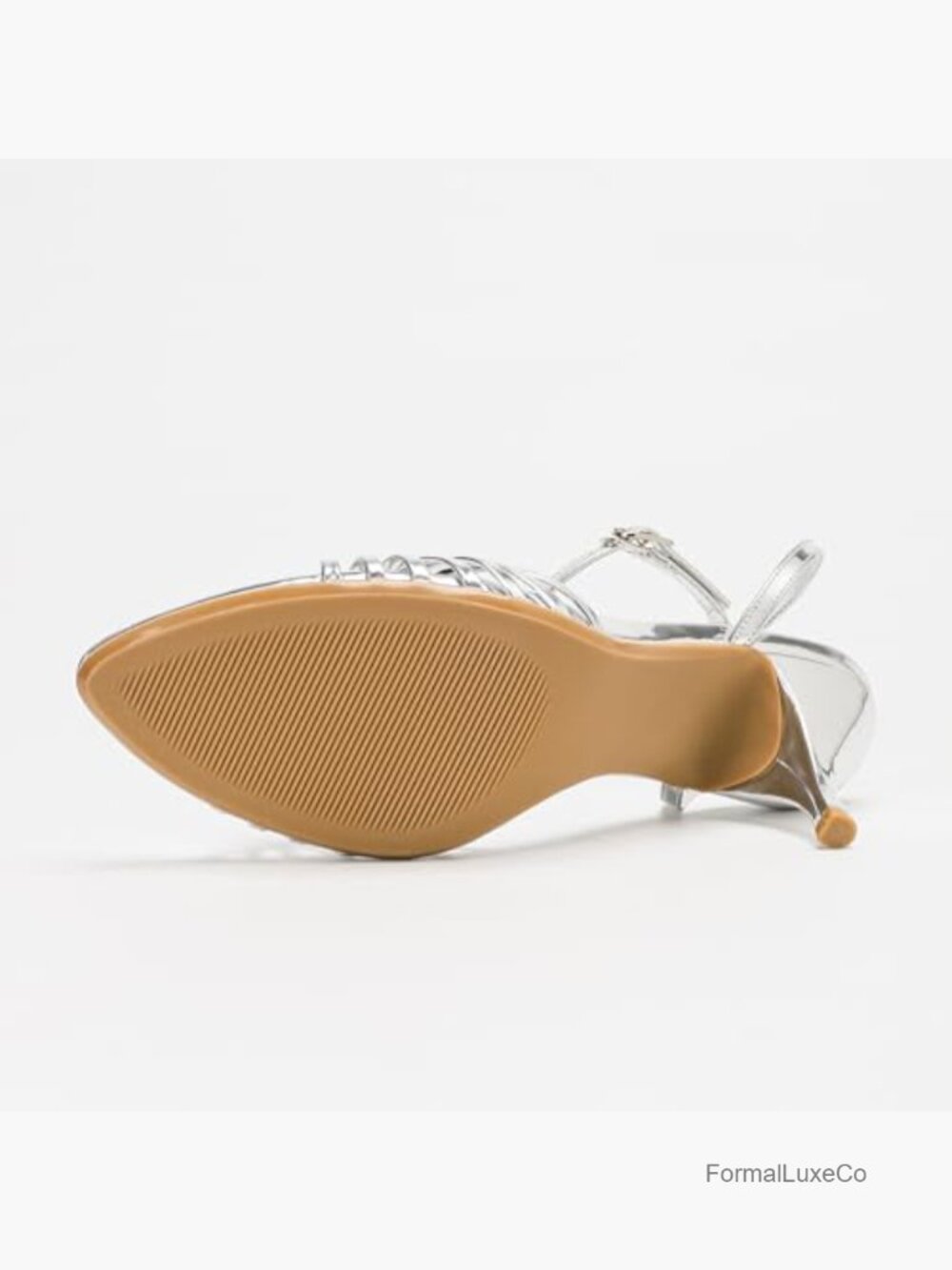 Strappy Knot Backless Kitten Heel Sandals with Ankle Strap - Picture 6 of 7